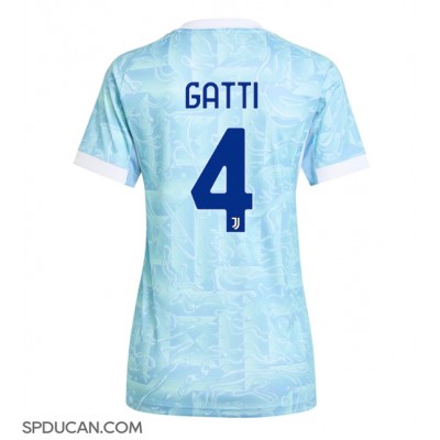 Zenski Nogometni Dres Juventus Federico Gatti #4 Gostujuci 2025-26 Kratak Rukav Zenski Nogometni Dres Juventus Federico Gatti #4 Gostujuci 2025-26 Kratak Rukav
